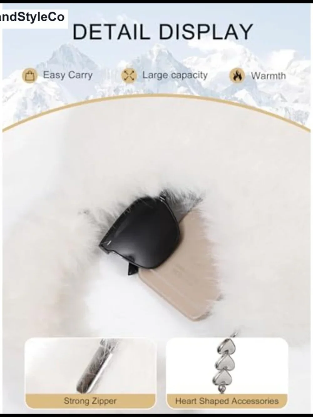 Faux Fur Plush Shoulder Bag Y2K Cute Fuzzy Purse Handbag